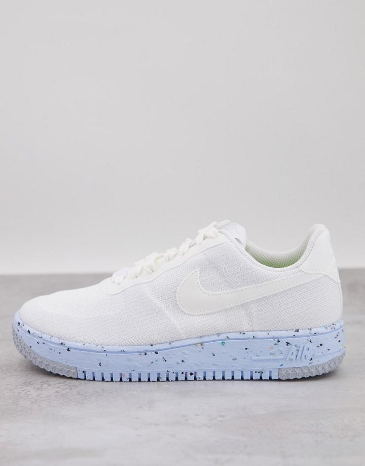 Nike Air Force 1 Crater Flyknit Move To Zero Sneakers In Gray-grey