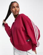 Adidas Sportstyle Future Icons Sweat In Burgundy-red
