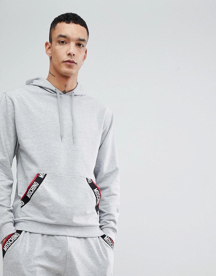 Moschino Lounge Logo Hoodie - Gray