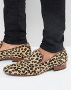 Jeffery West Yung Leopard Smart Loafers - Tan