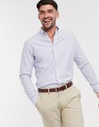 Selected Homme Classic Oxford Striped Shirt In Light Blue-blues