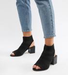 Asos Design Wide Fit Roman Knitted Shoe Boots - Black