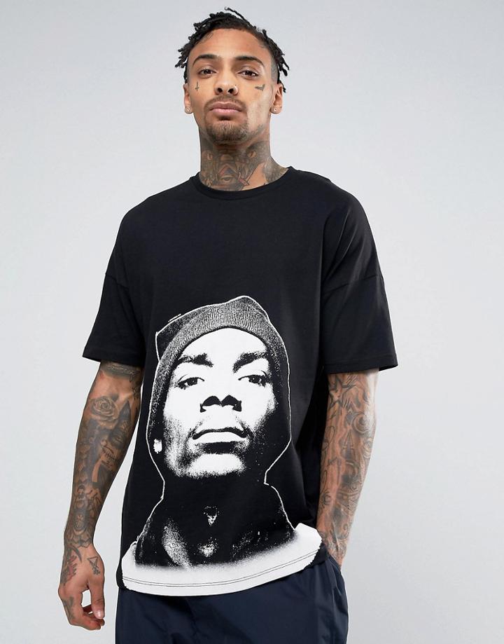 Asos Snoop Dogg Oversized Longline T-shirt - Black