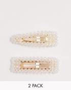 Pieces 2-pack Crystal Oversized Hair Clip