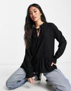 Only Binna Woven Smock Blouse In Black