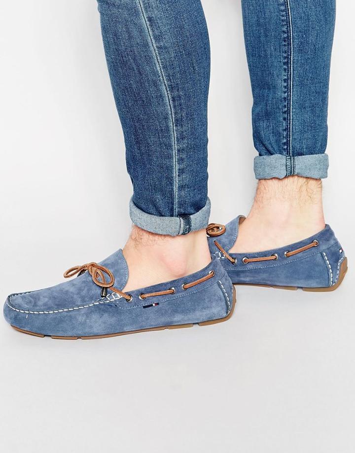Tommy Hilfiger Suede Monte Loafers - Blue