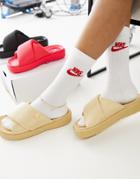 Nike Jordan Sophia Platform Sliders In Sesame-neutral