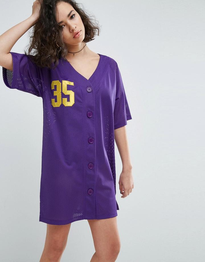 Asos Baseball Dress - Purple