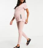 River Island Maternity Organic Cotton Legging In Pink - Part Of A Set