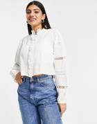 Raga Holland Lace Detail Smock Blouse In White