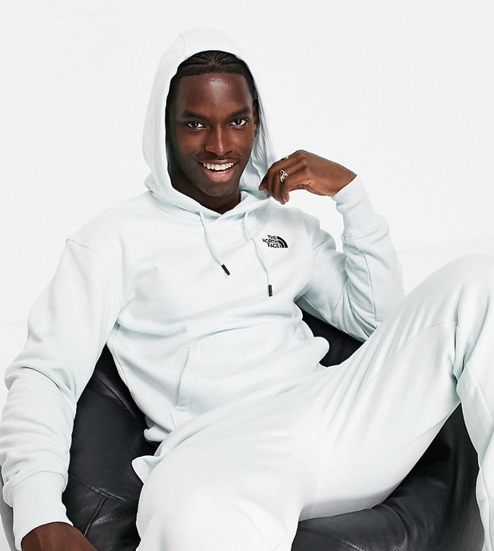 The North Face Oversized Essential Hoodie In Blue Exclusive To Asos-blues