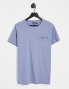 French Connection Slub T-shirt In Light Blue Melange