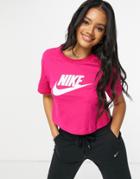 Nike Essential Cropped T-shirt In Pink