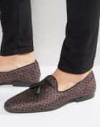 Asos Loafers In Jacquard Print With Tassel - Multi