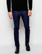 Noak Pants In Skinny Fit With Contrast Turn Up - Navy