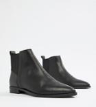 Asos Design Wide Fit Atom Leather Chelsea Boots - Black