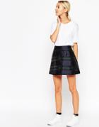 Asos White Mini Skirt In Stripe Organza - Multi