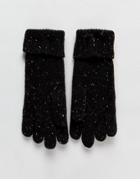 Boardmans Tom Knitted Cable Gloves - Black