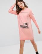 Love Moschino Iconic Print Tee Dress - Pink