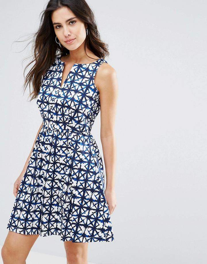 Louche Valeri Geo Print Dress - Blue