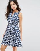 Louche Valeri Geo Print Dress - Blue