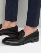 Dune Tassel Loafers In Black Leather - Black