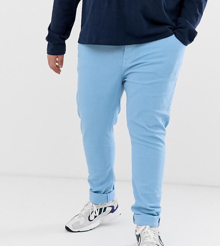 Asos Design Plus Super Skinny Jeans In Baby Blue - Blue