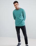 Asos Design Sweatshirt In Green Marl - Green