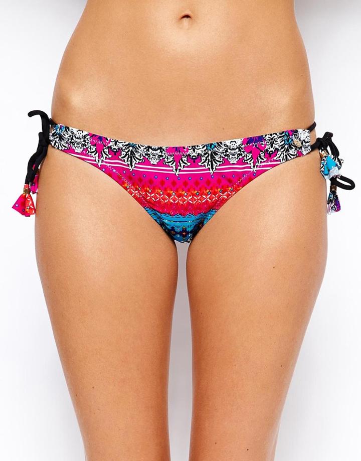 Raisins Kauai Kini Tie Side Bikini Bottom - Pink
