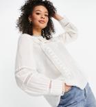 Vero Moda Tall Blouse With Lace Inserts In White