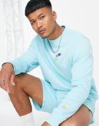 Nike Multi Futura Crew Neck Sweat In Aqua-blues