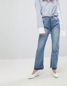 Evidnt Slim Jean With Exposed Zip-blue