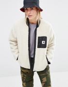 Carhartt Wip Fleece Janet Liner Jacket With Contrast Zips - Cream