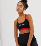 Ellesse Crop Top With Rainbow Logo And Cross Back Exclusive To Asos - Black