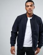 D-struct Wool Mix Bomber - Navy