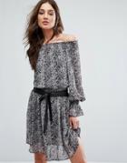 Y.a.s Off-shoulder Python Dress - Multi