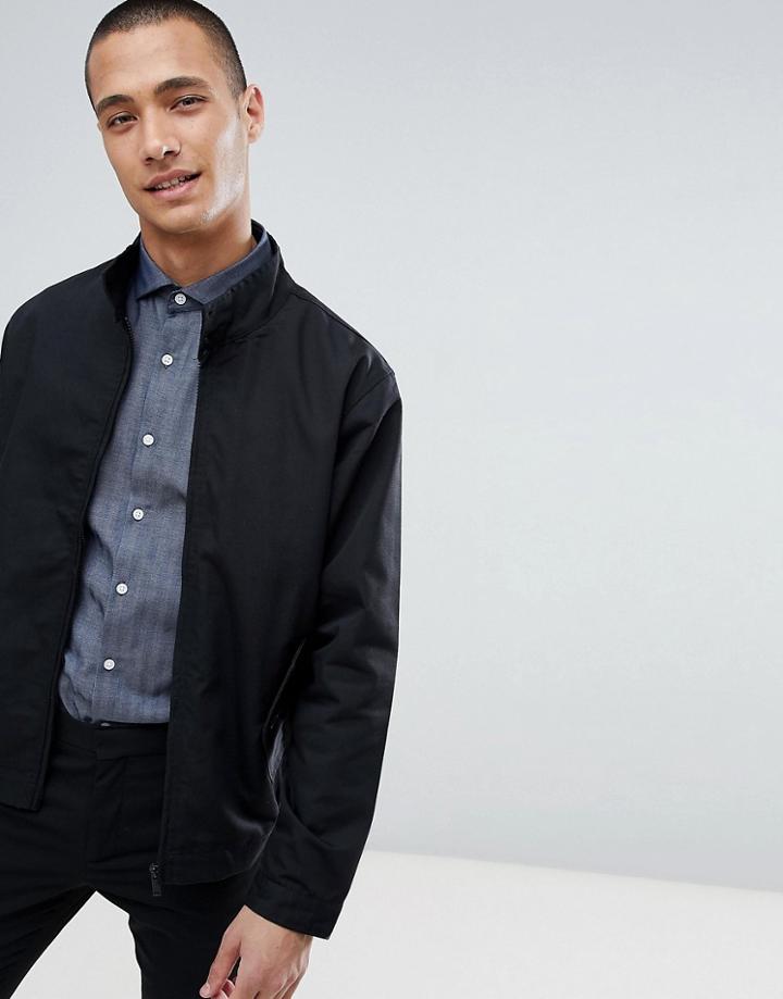 Process Black Cotton Harrington Jacket - Navy