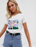 Heartbreak 'wish You Were Here' Relaxed Tee - White