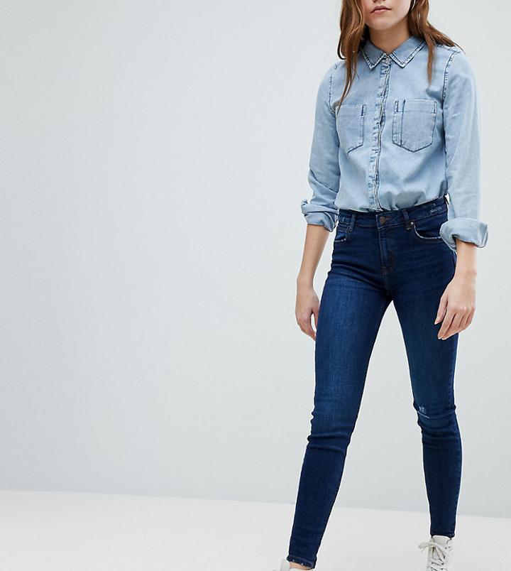 Bershka Worn Knee Skinny Jeans