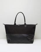 Mi-pac Canvas Tumbled Weekend Bag In Black - Black
