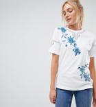 Asos Tall T-shirt With Embroidery - White