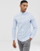 Only & Sons Slim Oxford Shirt-blue
