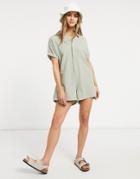 Rhythm Adventure Romper In Sage-green