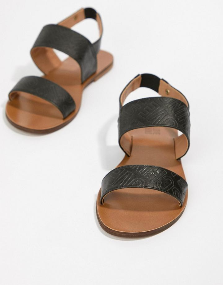 Love Moschino Flat Sandals - Black