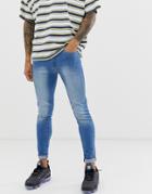 Apt Super Skinny Jeans In Light Blue - Blue