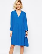 Just Female Lola Smock Dress - Blue