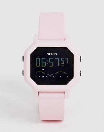 Nixon A1210 Siren Silicone Watch In Pink
