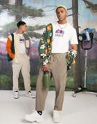 Asos Design Balloon Fit Pants In Cord With Cargo Pockets-green