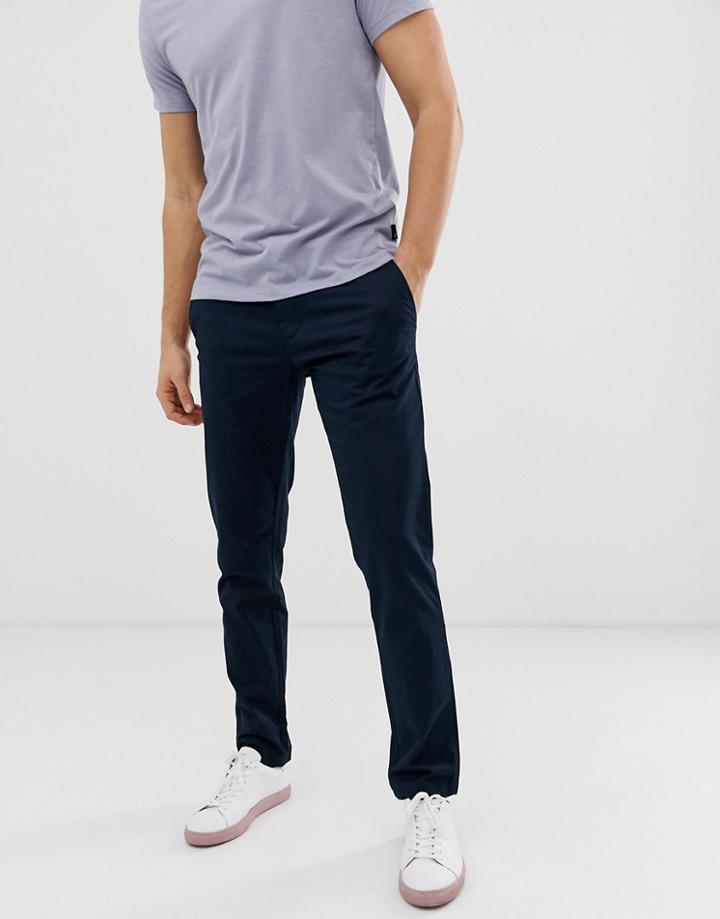 Original Penguin Slim Fit Stretch Chinos In Navy - Navy