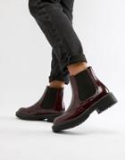 Truffle Collection Chunky Chelsea Ankle Boots - Red
